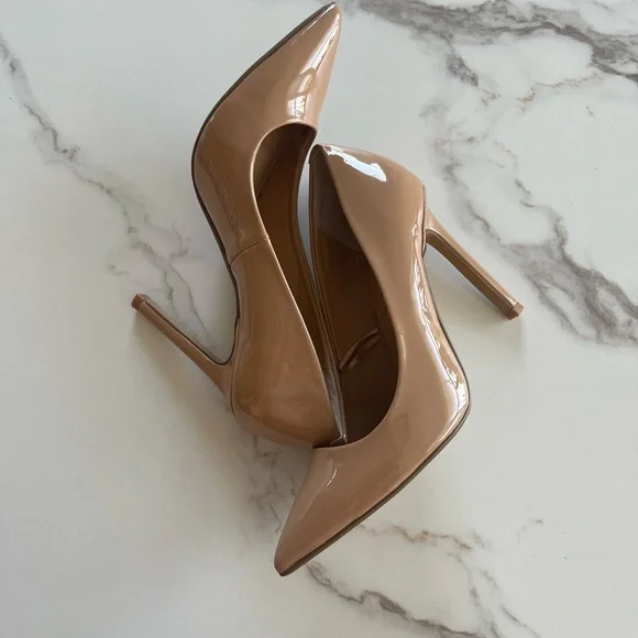 Express Nude Patent Heels - Picture 3 of 4